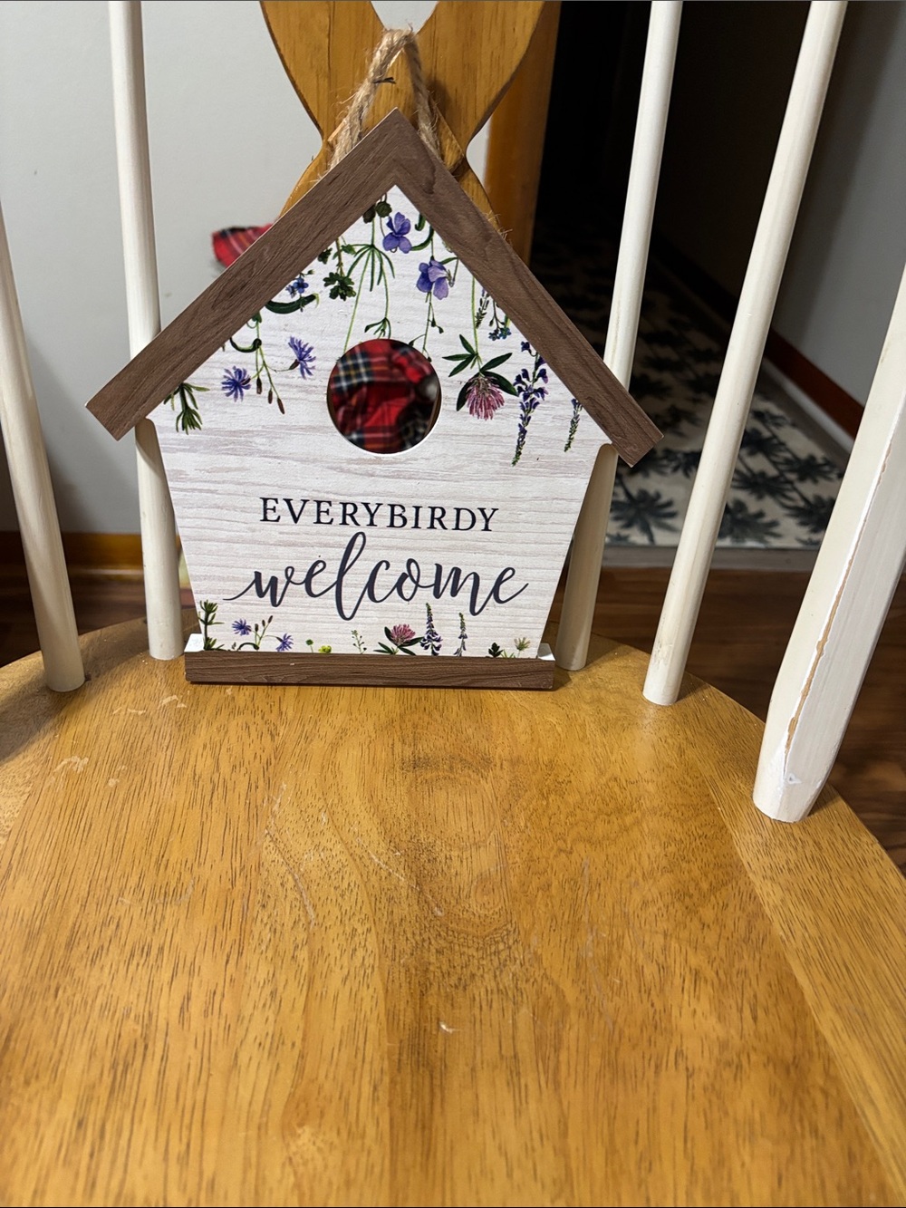 Everybirdy Welcome Decorative Birdhouse Sign
